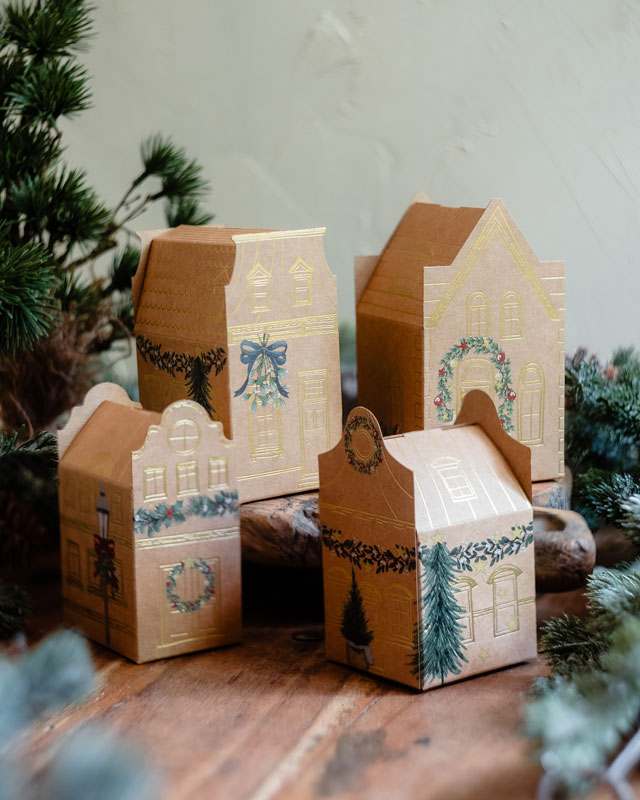 Calendario de Adviento Casitas de Cartón