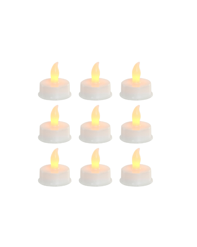 Set 9 Velas LED Blancas